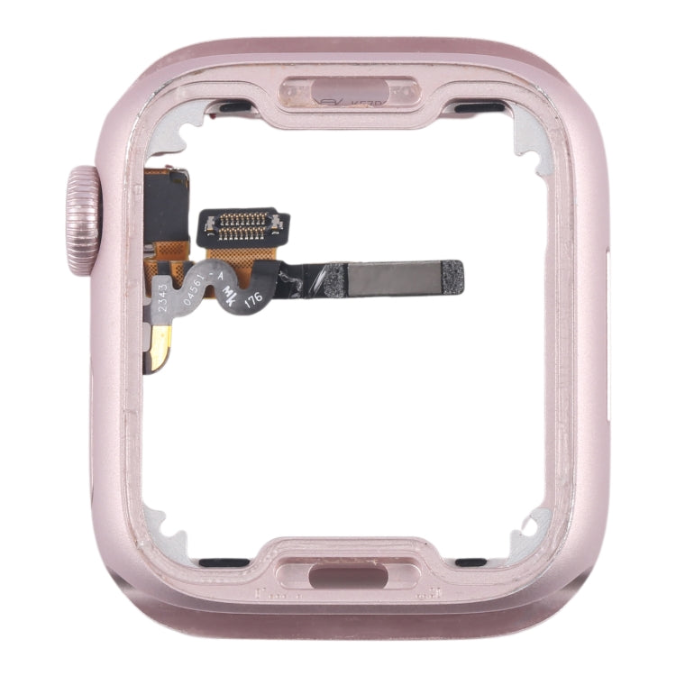 For Apple Watch Series 9 45MM LTE Aluminium Alloy Middle Frame Bezel Plate with Crown Spin Axis Flex Cable(Pink) - Middle Frame by PMC TechLife | Online Shopping South Africa | PMC TechLife | Buy Now Pay Later Mobicred