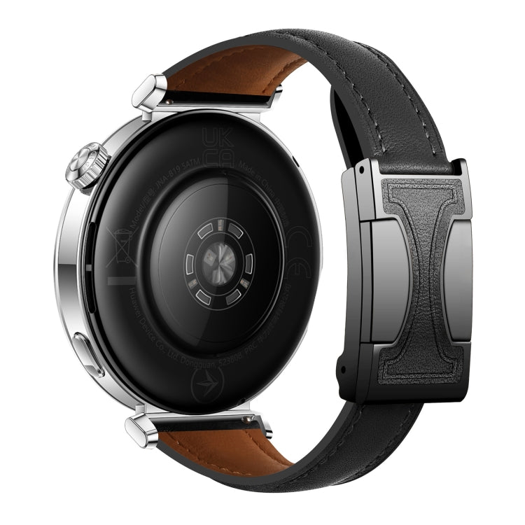 18mm Universal Slim Magnetic Buckle Genuine Leather Watch Band(Plain Weave Black) - free shipping - PMc TechLife - Order now!
