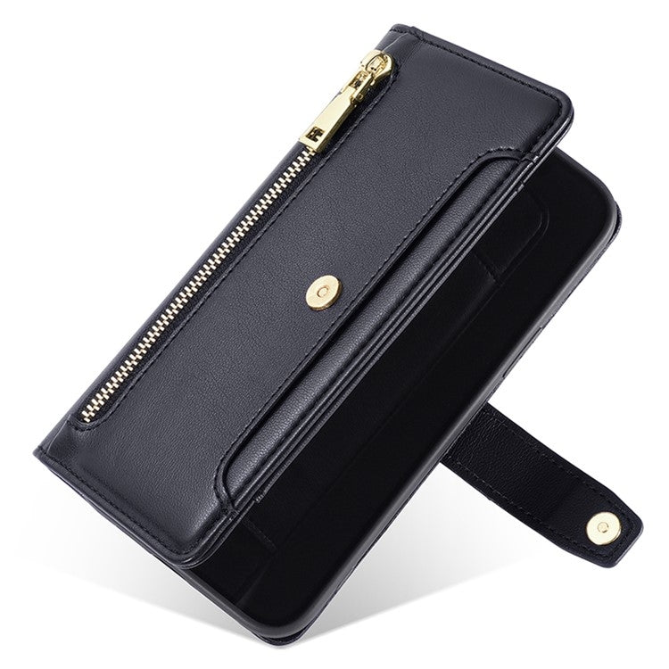 For Fujitsu Arrows We2 Plus Sheep Texture Cross-body Zipper Wallet Leather Phone Case(Black) - free shipping - PMC TechLife - Order now!