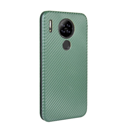 For Blackview A80 Carbon Fiber Texture Horizontal Flip TPU + PC + PU Leather Case with Card Slot(Green) - More Brand by PMC Jewellery | Online Shopping South Africa | PMC Jewellery | Buy Now Pay Later Mobicred