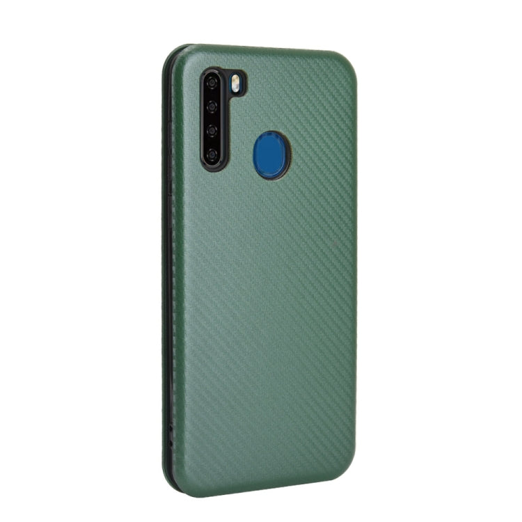 For Blackview A80 Pro Carbon Fiber Texture Horizontal Flip TPU + PC + PU Leather Case with Card Slot(Green) - More Brand by PMC Jewellery | Online Shopping South Africa | PMC Jewellery | Buy Now Pay Later Mobicred