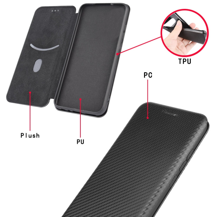 For Blackview BV5500 / BV5500 Pro / BV5500 Plus Carbon Fiber Texture Horizontal Flip TPU + PC + PU Leather Case with Card Slot(Black) - More Brand by PMC Jewellery | Online Shopping South Africa | PMC Jewellery | Buy Now Pay Later Mobicred