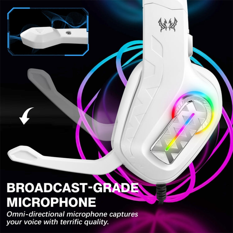 KOTION EACH G4100 Head-mounted Stereo Gaming Earphone with Mic, Black White, Length: About 2.1m - Multimedia Headset by KOTION EACH | Online Shopping South Africa | PMC TechLife | Buy Now Pay Later Mobicred