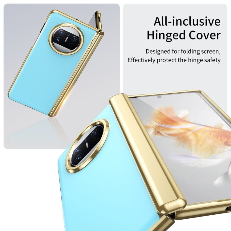 For Huawei Mate X3 Integrated AG Frosted Vacuum Plating Phone Case(Ice Blue) - Huawei Cases by PMC TechLife | Online Shopping South Africa | PMC TechLife | Buy Now Pay Later Mobicred