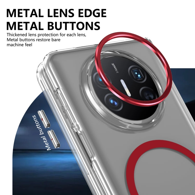 For Huawei Mate X3 lce Folding Series MagSafe Integrated Clear PC Phone Case(Red) - Huawei Cases by PMC TechLife | Online Shopping South Africa | PMC TechLife | Buy Now Pay Later Mobicred
