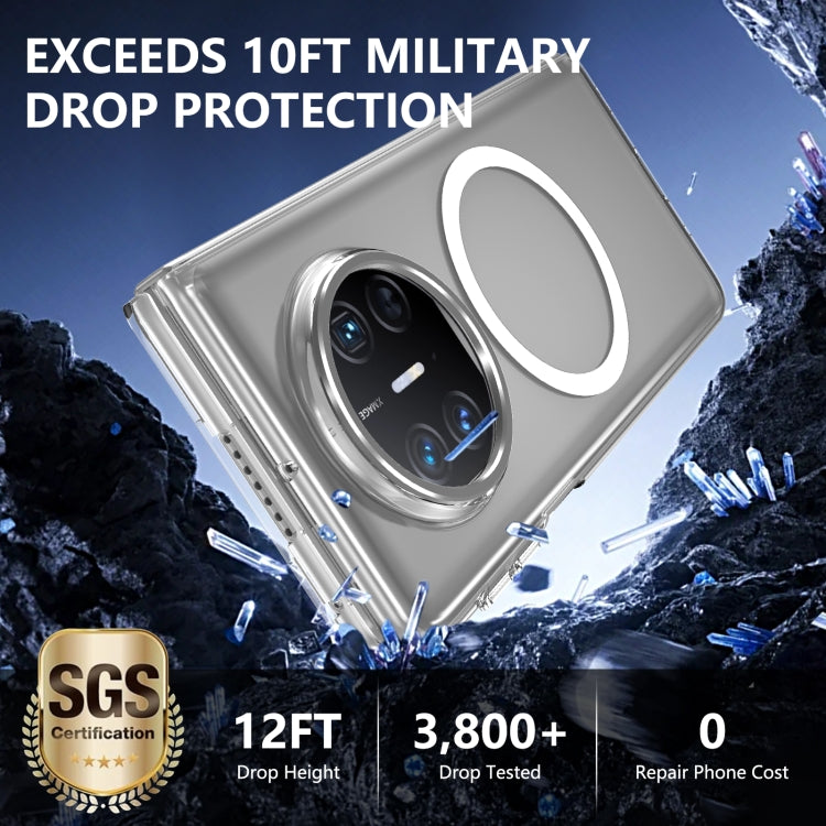 For Huawei Mate X3 lce Folding Series MagSafe Integrated Clear PC Phone Case(Silver) - Huawei Cases by PMC TechLife | Online Shopping South Africa | PMC TechLife | Buy Now Pay Later Mobicred