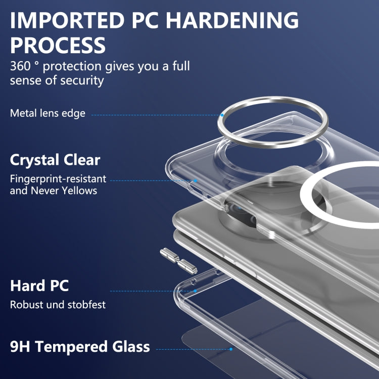For Huawei Mate X3 lce Folding Series MagSafe Integrated Clear PC Phone Case(Silver) - Huawei Cases by PMC TechLife | Online Shopping South Africa | PMC TechLife | Buy Now Pay Later Mobicred