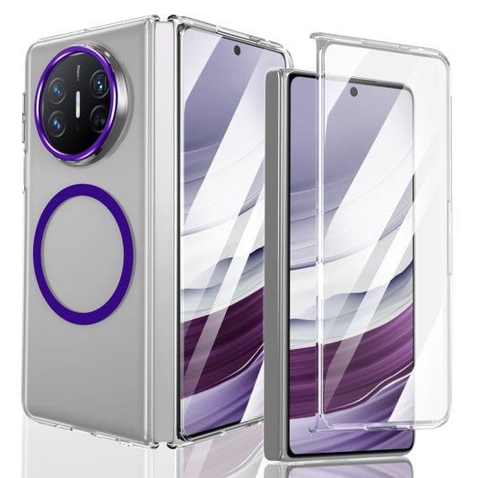 For Huawei Mate X3 lce Folding Series MagSafe Integrated Clear PC Phone Case(Purple) - Huawei Cases by PMC Jewellery | Online Shopping South Africa | PMC Jewellery | Buy Now Pay Later Mobicred