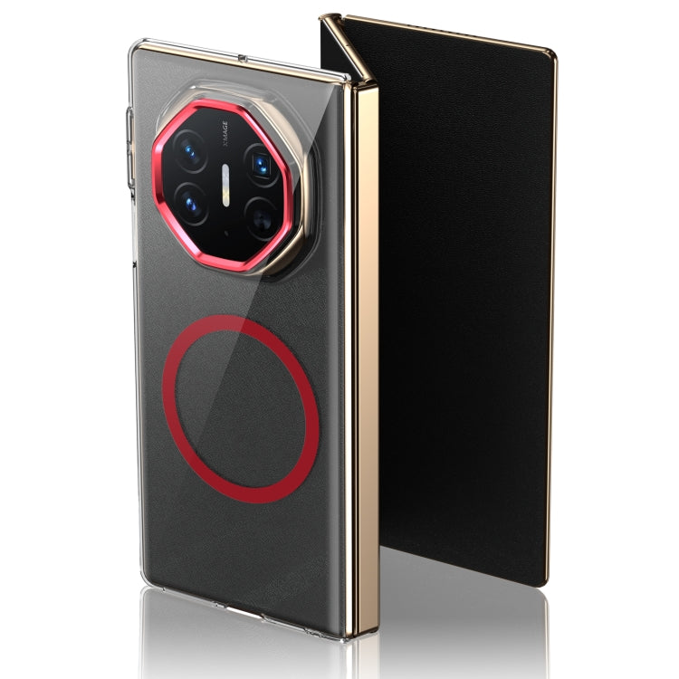 For Huawei Mate XT Ultimate Design lce Folding Series MagSafe Integrated Clear PC Phone Case(Red) - Huawei Cases by PMC TechLife | Online Shopping South Africa | PMC TechLife | Buy Now Pay Later Mobicred