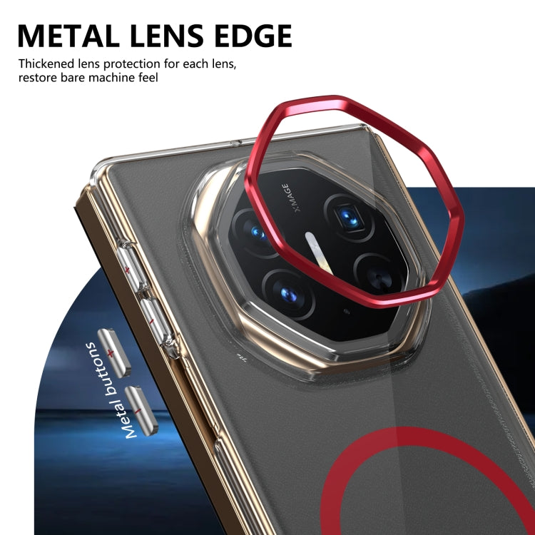 For Huawei Mate XT Ultimate Design lce Folding Series MagSafe Integrated Clear PC Phone Case(Red) - Huawei Cases by PMC TechLife | Online Shopping South Africa | PMC TechLife | Buy Now Pay Later Mobicred