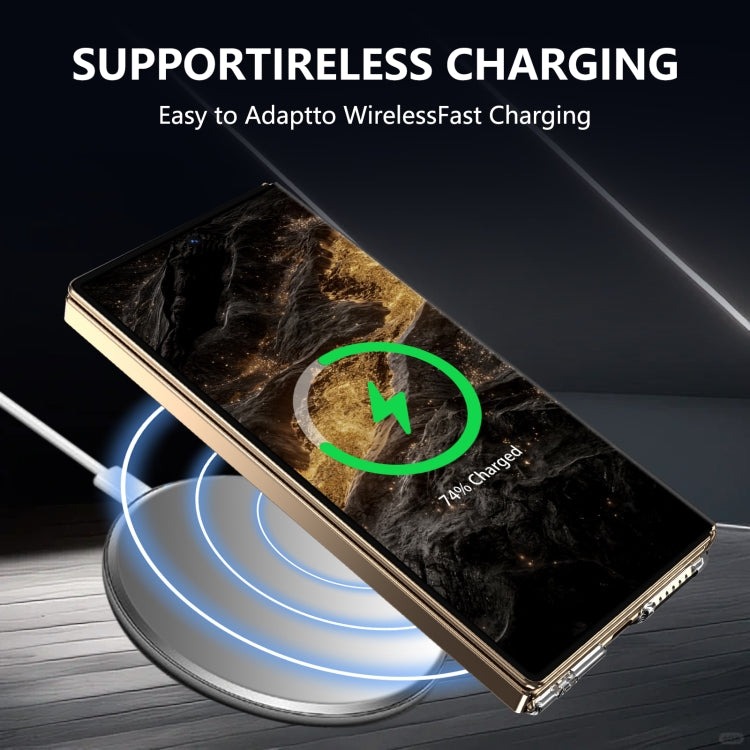 For Huawei Mate XT Ultimate Design lce Folding Series MagSafe Integrated Clear PC Phone Case(Silver) - Huawei Cases by PMC TechLife | Online Shopping South Africa | PMC TechLife | Buy Now Pay Later Mobicred