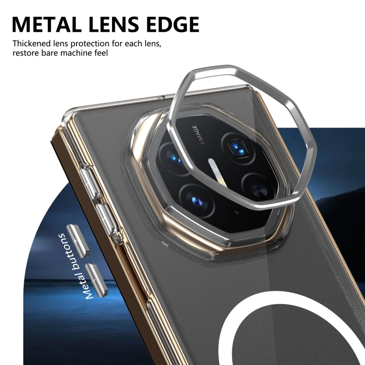 For Huawei Mate XT Ultimate Design lce Folding Series MagSafe Integrated Clear PC Phone Case(Silver) - Huawei Cases by PMC TechLife | Online Shopping South Africa | PMC TechLife | Buy Now Pay Later Mobicred