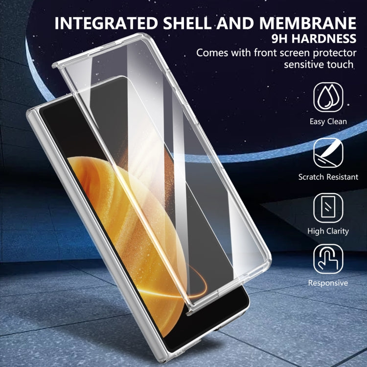For Honor Magic V3 lce Folding Series MagSafe Integrated Clear PC Phone Case(Black) - Honor Cases by PMC TechLife | Online Shopping South Africa | PMC TechLife | Buy Now Pay Later Mobicred