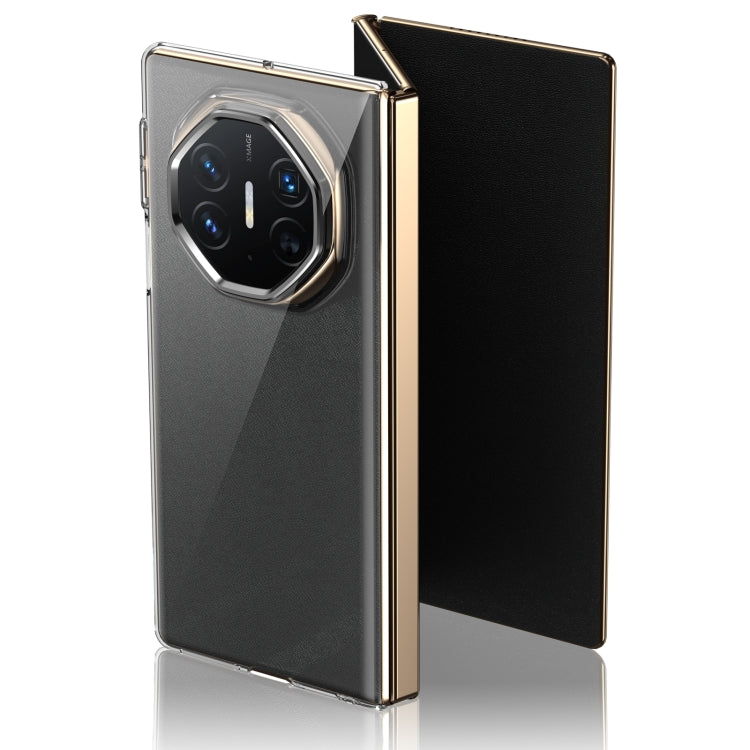 For Huawei Mate XT Ultimate Design lce Folding Series Integrated Clear PC Phone Case(Black) - Huawei Cases by PMC TechLife | Online Shopping South Africa | PMC TechLife | Buy Now Pay Later Mobicred