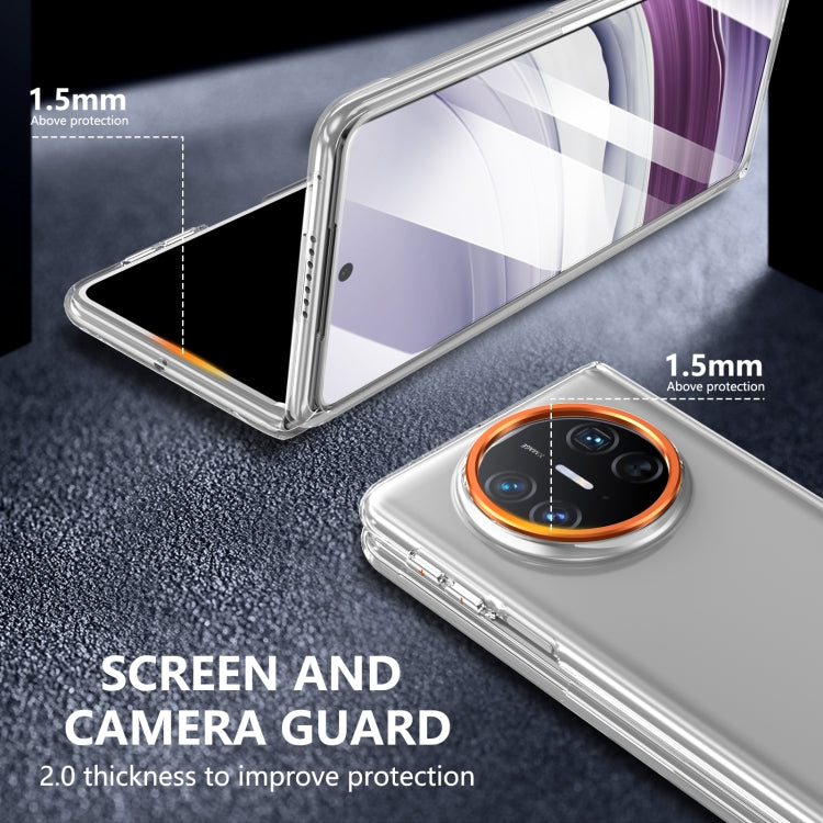 For Huawei Mate X5 lce Folding Series Integrated Clear PC Phone Case(Orange) - Huawei Cases by PMC TechLife | Online Shopping South Africa | PMC TechLife | Buy Now Pay Later Mobicred