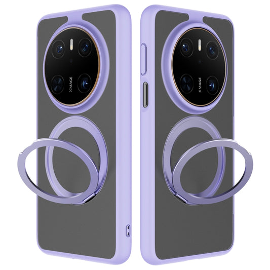 For Huawei Mate 70 Frosted 360 Degree Rotating Holder Phone Case(Purple) - Huawei Cases by PMC Jewellery | Online Shopping South Africa | PMC Jewellery | Buy Now Pay Later Mobicred