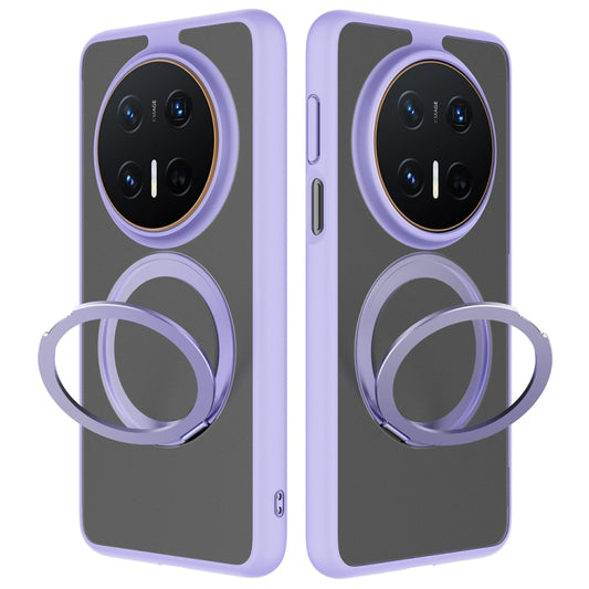 For Huawei Mate 70 Pro / 70 Pro+ Frosted 360 Degree Rotating Holder Phone Case(Purple) - Huawei Cases by PMC Jewellery | Online Shopping South Africa | PMC Jewellery | Buy Now Pay Later Mobicred