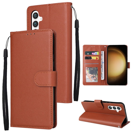 For Samsung Galaxy S25+ 5G 3-Card Slots Multifunctional Leather Phone Case(Brown) - Galaxy S25+ 5G Cases by PMC Jewellery | Online Shopping South Africa | PMC Jewellery | Buy Now Pay Later Mobicred