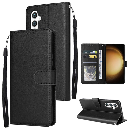 For Samsung Galaxy S25+ 5G 3-Card Slots Multifunctional Leather Phone Case(Black) - Galaxy S25+ 5G Cases by PMC Jewellery | Online Shopping South Africa | PMC Jewellery | Buy Now Pay Later Mobicred