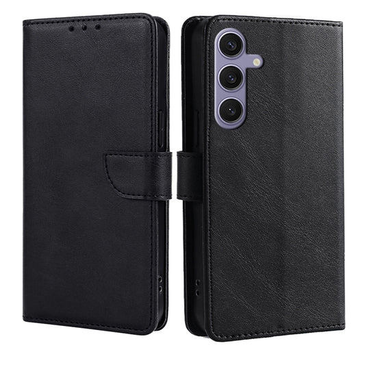 For Samsung Galaxy S25 Ultra 5G Calf Texture Buckle Flip Leather Phone Case(Black) - Galaxy S25 Ultra 5G Cases by PMC Jewellery | Online Shopping South Africa | PMC Jewellery | Buy Now Pay Later Mobicred