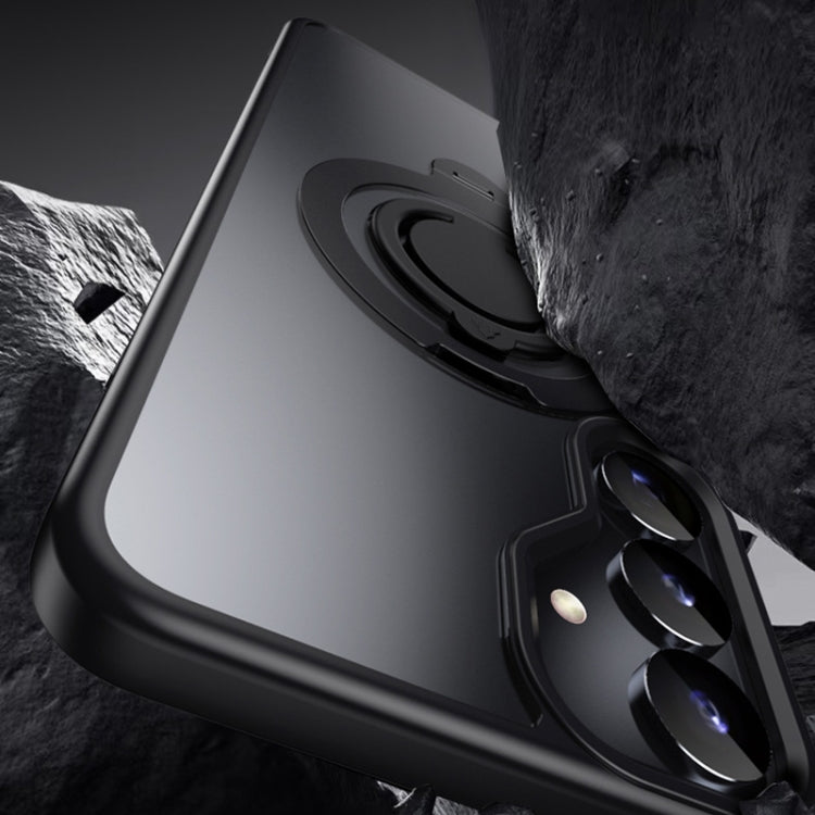 For Samsung Galaxy S25 5G Frosted MagSafe Phone Case with 360 Degree Rotating Holder(Blue) - Galaxy S25 5G Cases by PMC Jewellery | Online Shopping South Africa | PMC Jewellery | Buy Now Pay Later Mobicred