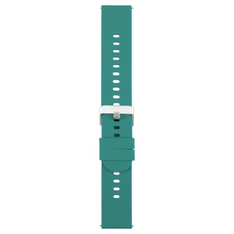 19mm Solid Color Steel Buckle Silicone Watch Band(Dark Green) - free shipping - PMc TechLife - Order now!