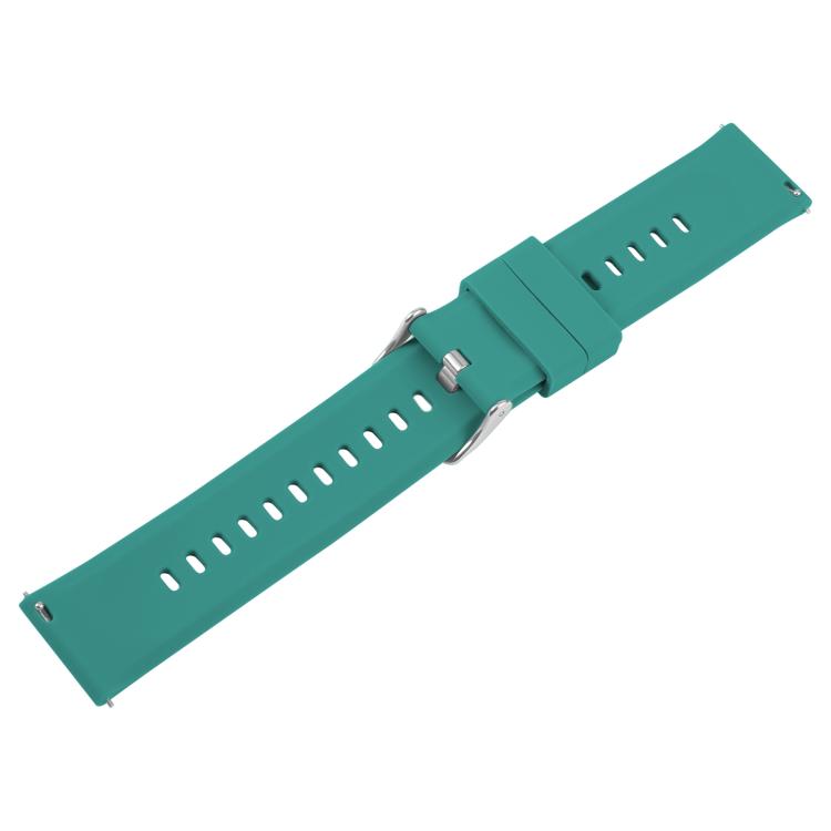 20mm Solid Color Steel Buckle Silicone Watch Band(Dark Green) - free shipping - PMc TechLife - Order now!