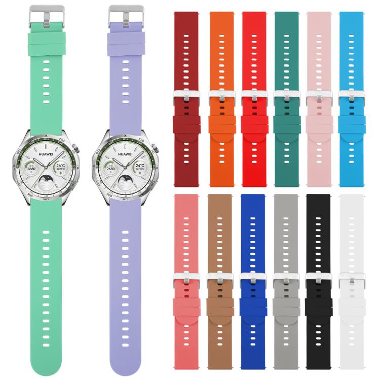 18mm Solid Color Steel Buckle Silicone Watch Band(Bright Orange) - 18mm Bands by PMc TechLife | Online Shopping South Africa | PMc TechLife | Buy Now Pay Later Mobicred