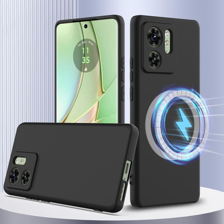 For Motorola Edge 40 Shockproof Silicone Magsafe Phone Case(Black) - free shipping - PMC TechLife - Order now!