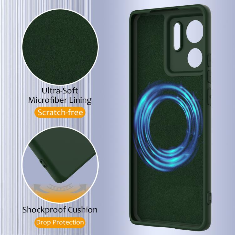 For Motorola Edge 40 Shockproof Silicone Magsafe Phone Case(Dark Green) - free shipping - PMC TechLife - Order now!