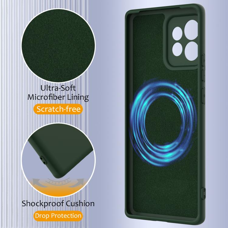 For Motorola Edge 40 Pro 5G Shockproof Silicone Magsafe Phone Case(Dark Green) - free shipping - PMC TechLife - Order now!