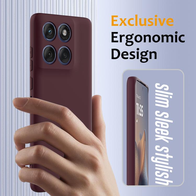 For Motorola Edge 60 Pro Shockproof Silicone Magsafe Phone Case(Plum Color) - free shipping - PMC TechLife - Order now!