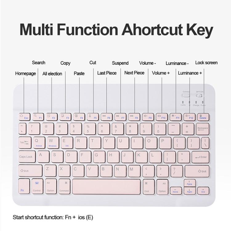 For OPPO Pad 3 / Pad 2 Candy Color Bluetooth Keyboard Leather Case, Round Key with Touchpad(Light Purple) - OPPO Keyboard by PMC TechLife | Online Shopping South Africa | PMC TechLife | Buy Now Pay Later Mobicred