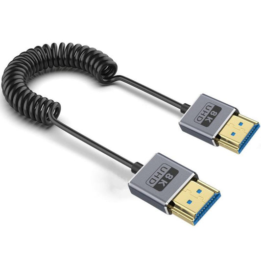 0.7m Coiled Coaxial 8K 48Gbps HDMI 2.1 Cable, Port:Straight to Straight - Cable by PMC Jewellery | Online Shopping South Africa | PMC Jewellery | Buy Now Pay Later Mobicred