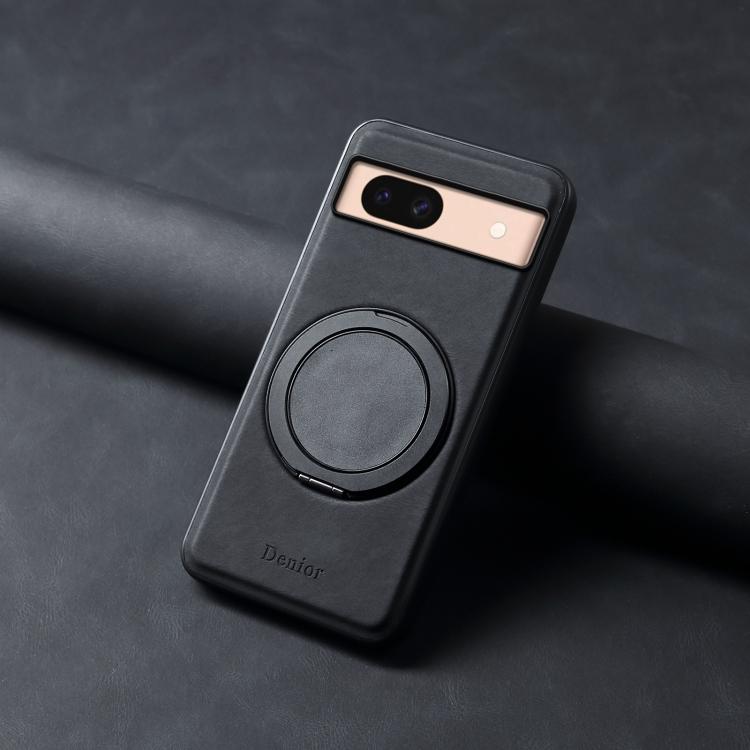 For Google Pixel 8a Denior A14 Skin Feel Rotating Holder MagSafe Phone Case(Black) - free shipping - PMC TechLife - Order now!
