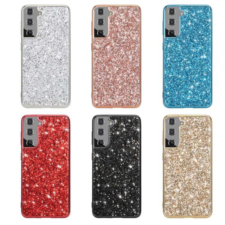 For Samsung Galaxy S25+ 5G Glitter Powder Shockproof TPU Phone Case(Black) - Galaxy S25+ 5G Cases by PMC Jewellery | Online Shopping South Africa | PMC Jewellery | Buy Now Pay Later Mobicred