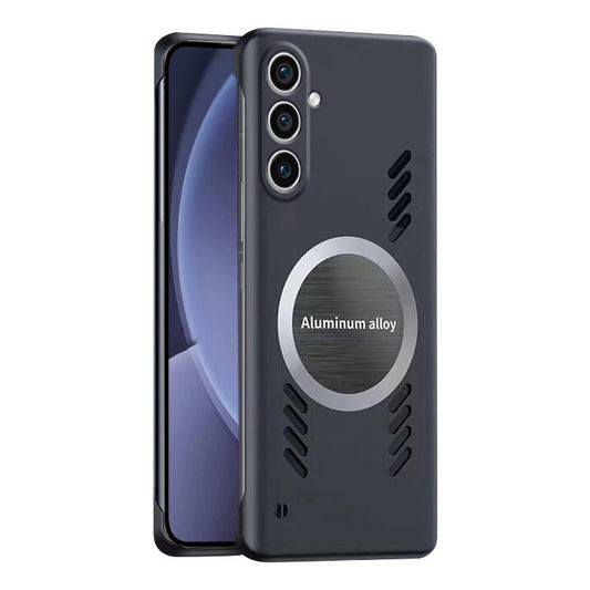 For Samsung Galaxy S25+ 5G All-inclusive Lens Frameless Graphene Cooling Phone Case(Black) - Galaxy S25+ 5G Cases by PMC Jewellery | Online Shopping South Africa | PMC Jewellery | Buy Now Pay Later Mobicred