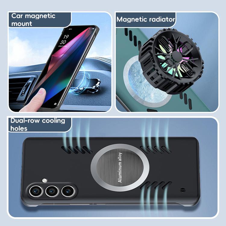 For Samsung Galaxy S25 5G All-inclusive Lens Frameless Graphene Cooling Phone Case(Black) - Galaxy S25 5G Cases by PMC Jewellery | Online Shopping South Africa | PMC Jewellery | Buy Now Pay Later Mobicred