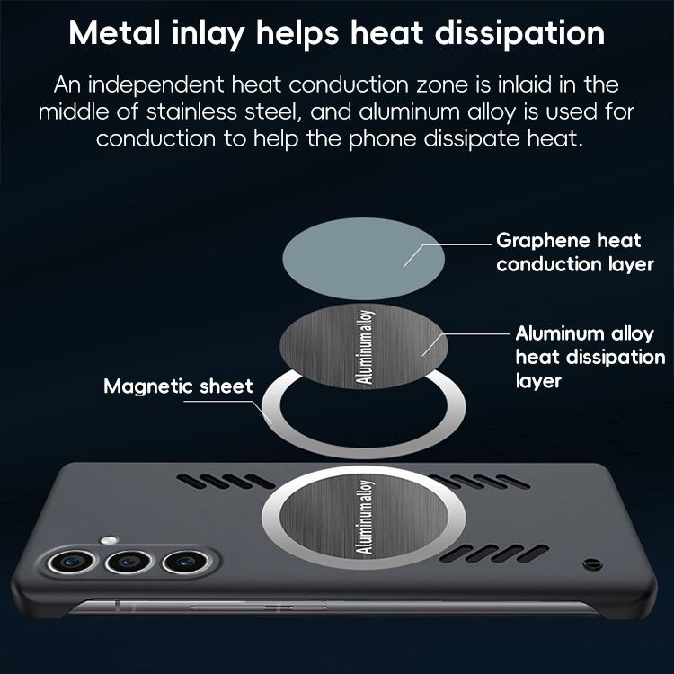 For Samsung Galaxy S24+ 5G All-inclusive Lens Frameless Graphene Cooling Phone Case(Black) - Galaxy S24+ 5G Cases by PMc TechLife | Online Shopping South Africa | PMc TechLife | Buy Now Pay Later Mobicred