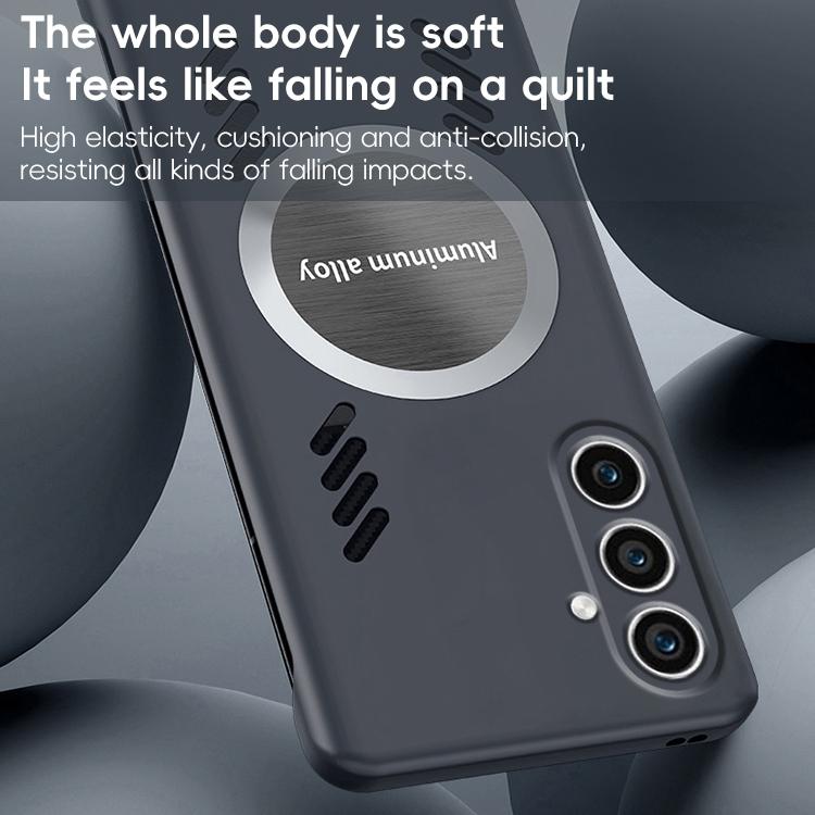 For Samsung Galaxy S24+ 5G All-inclusive Lens Frameless Graphene Cooling Phone Case(Black) - Galaxy S24+ 5G Cases by PMc TechLife | Online Shopping South Africa | PMc TechLife | Buy Now Pay Later Mobicred