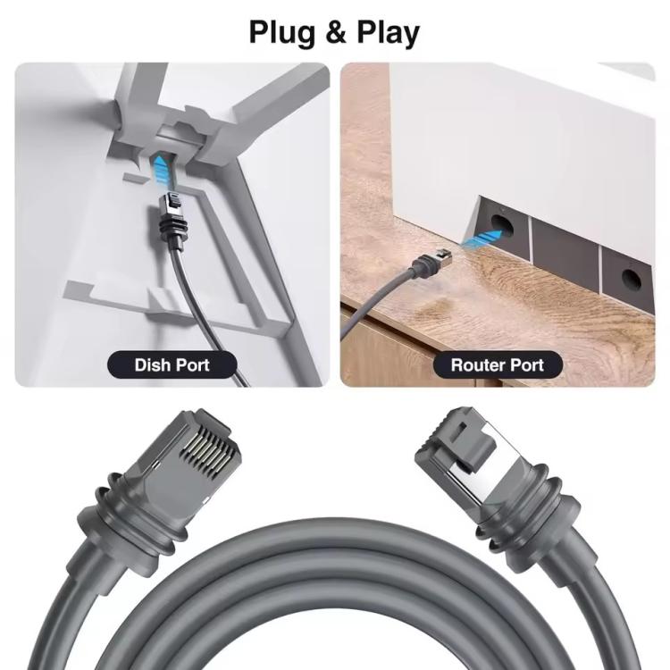 Onten SL301 Starlink Gen3 CAT6 1000Mbps Ethernet Connection Cable, Length:30m(Dark Grey) - free shipping - PMC TechLife - Order now!