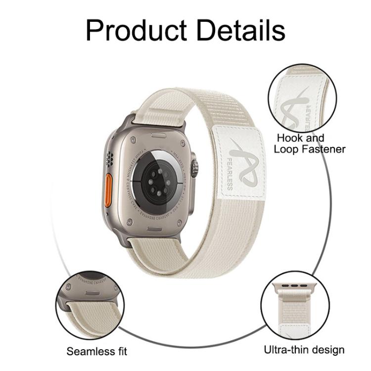 For Apple Watch 46mm / 49mm / 45mm / 44mm Fearless Trail Loop Nylon Band(Orange) - Watch Bands by PMc TechLife | Online Shopping South Africa | PMc TechLife | Buy Now Pay Later Mobicred