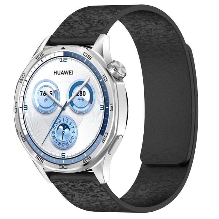 22mm Cloud Wood Grain Silicone Magnetic Watch Band(Black) - free shipping - PMc TechLife - Order now!