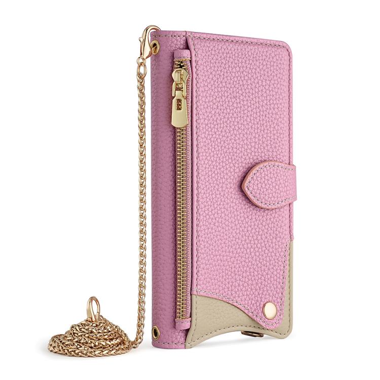 For Itel A50 Crossbody Chain Fishtail Litchi Leather Phone Case(Pink) - More Brand by PMC TechLife | Online Shopping South Africa | PMC TechLife | Buy Now Pay Later Mobicred