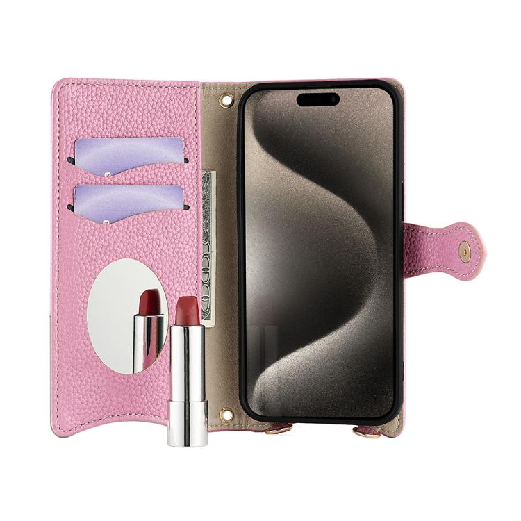 For Itel A50 Crossbody Chain Fishtail Litchi Leather Phone Case(Pink) - More Brand by PMC TechLife | Online Shopping South Africa | PMC TechLife | Buy Now Pay Later Mobicred