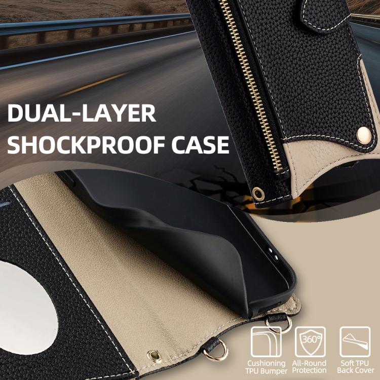 For OnePlus Ace 3 Pro Crossbody Chain Fishtail Litchi Leather Phone Case(Black) - OnePlus Cases by PMC TechLife | Online Shopping South Africa | PMC TechLife | Buy Now Pay Later Mobicred
