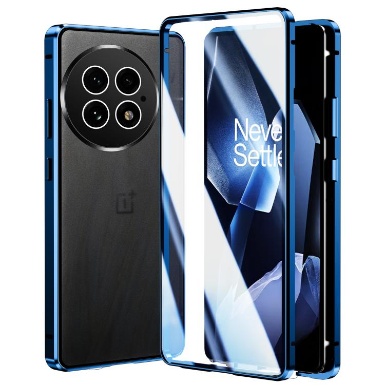 For OnePlus 13 Magnetic HD Tempered Glass Phone Case(Blue) - OnePlus Cases by PMC TechLife | Online Shopping South Africa | PMC TechLife | Buy Now Pay Later Mobicred