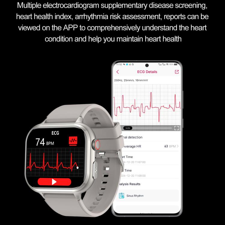 TK17 1.91 inch Horizontal Screen Silicone Strap Smart Watch Supports ECG Electrocardiogram(Blue) - free shipping - PMC TechLife - Order now!