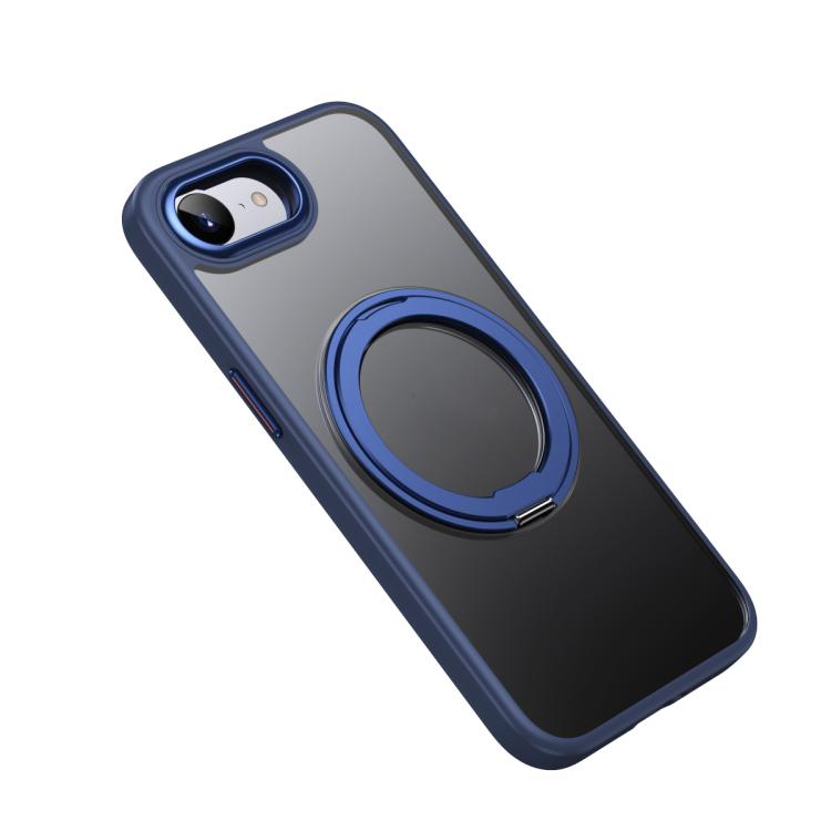 For iPhone 16e Frosted 360 Degree MagSafe Magnetic Holder Phone Case(Blue) - free shipping - PMC TechLife - Order now!