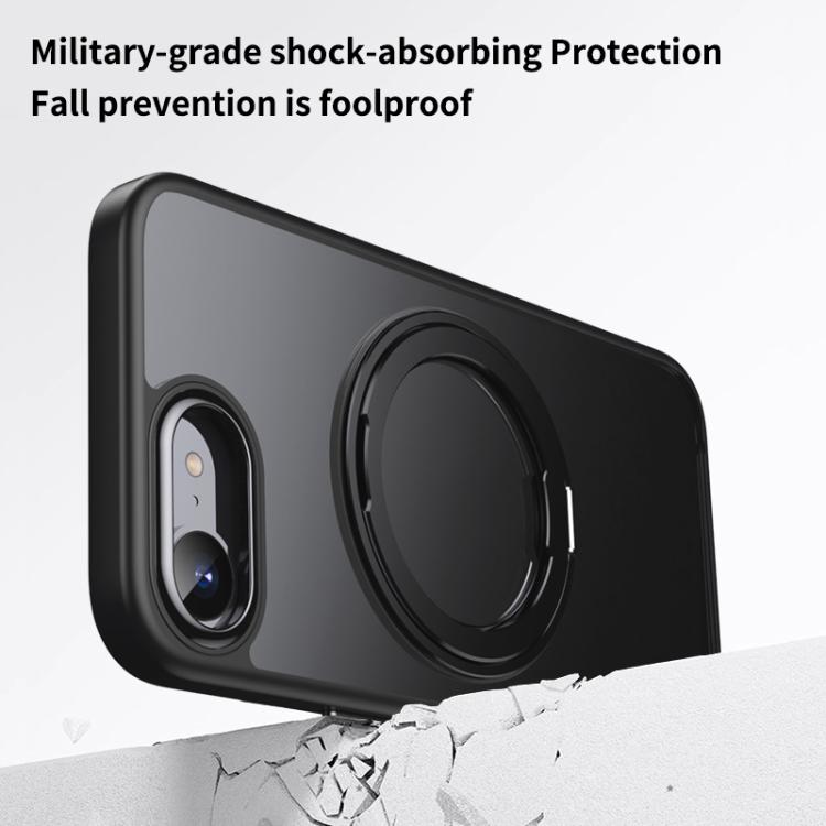 For iPhone 16e Frosted 360 Degree MagSafe Magnetic Holder Phone Case(Blue) - free shipping - PMC TechLife - Order now!